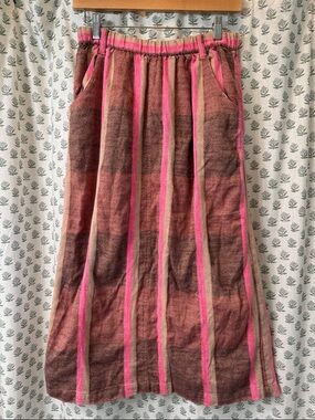 Ace & Jig Sasha Skirt in Beau Pink Stripe Textile